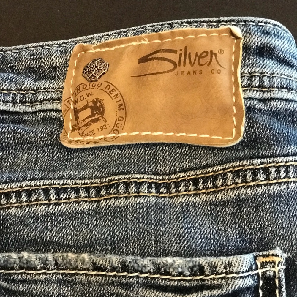 Silver long Jean skirt